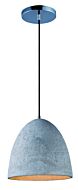 Maxim Crete 12 Inch Concrete Pendant Light in Polished Chrome