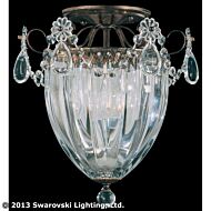 Bagatelle Three Light Semi Flush Mount in Heirloom Bronze by Schonbek