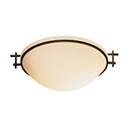 Hubbardton Forge 11 Inch Moonband Ceiling Light in Natural Iron