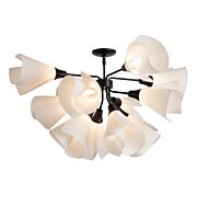 Hubbardton Forge Mobius 12 Light Ceiling Light in Black