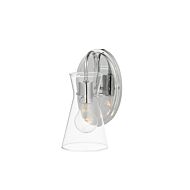 Ava One Light Wall Sconce in Polished Chrome by Maxim