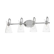 Ava Four Light Bath Vanity in Polished Chrome by Maxim