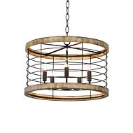 Homestead 5-Light Chandelier in Driftwood with Black