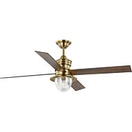 Gillen 1-Light 56" Outdoor Ceiling Fan in Vintage Brass