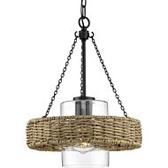 Pembroke 1-Light Outdoor Pendant in Matte Black