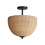 Maldives Two Light Semi Flush Pendant in Black by Maxim