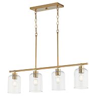 Four Light Linear Chandelier by Quorum