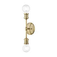 Lansdale 2-Light Bathroom Vanity Sconce in Antique Brass