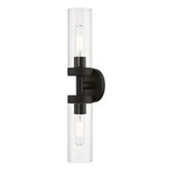 Ludlow 2-Light Bathroom Vanity Sconce in Black