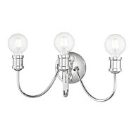 Lansdale 3-Light Bathroom Vanity Sconce in Polished Chrome