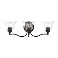 Moreland 3-Light Bathroom Vanity Sconce in Black