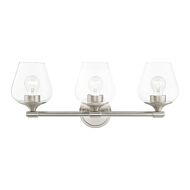 Willow 3-Light Bathroom Vanity Sconce in Brushed Nickel