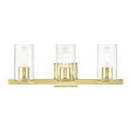 Clarion 3-Light Bathroom Vanity Sconce in Satin Brass