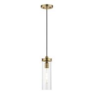 Devoe 1-Light Mini Pendant in Antique Brass