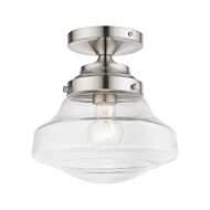 Avondale 1-Light Semi-Flush Mount in Brushed Nickel