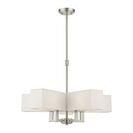 Rubix 5-Light Chandelier in Brushed Nickel