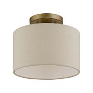 Burnett 1-Light Semi-Flush Mount in Antique Gold Leaf