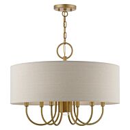 Burnett 7-Light Chandelier in Antique Gold Leaf