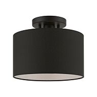 Bainbridge 1-Light Semi-Flush Mount in Black