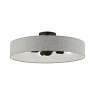 Elmhurst 4-Light Semi-Flush Mount in Black