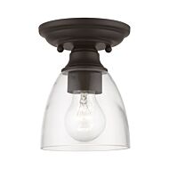 Montgomery 1-Light Semi-Flush Mount in Bronze