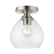 Catania 1-Light Semi-Flush Mount in Brushed Nickel