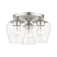 Willow 3-Light Flush Mount in Brushed Nickel