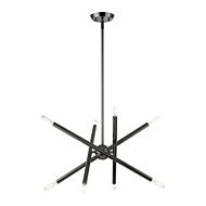 Soho 8-Light Chandelier in Black Chrome