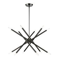 Soho 12-Light Chandelier in Black Chrome