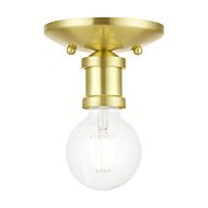 Lansdale 1-Light Flush Mount in Satin Brass