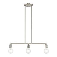 Lansdale 3-Light Linear Chandelier in Brushed Nickel