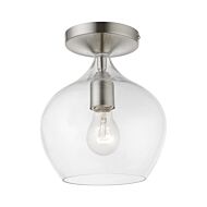 Aldrich 1-Light Semi-Flush Mount in Brushed Nickel