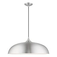 Amador 3-Light Pendant in Brushed Aluminum w with Polished Chrome