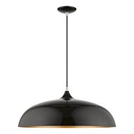 Amador 3-Light Pendant in Shiny Black w with Polished Chrome