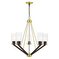 Beckett 5-Light Chandelier in Satin Brass & Bronze