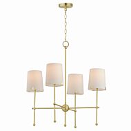 Huntington 4-Light Chandelier in Satin Brass