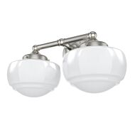 Saddle Creek 2-Light 2 Light Bathroom Vanity Wall Light in Pewter, Nickel, Silver