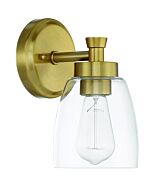 Henning One Light Wall Sconce in Satin Brass by Craftmade