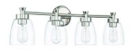 Craftmade Henning 4-Light Bathroom Vanity Light in Polished Nickel