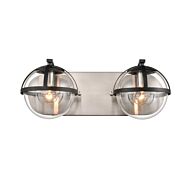 Davenay 2-Light Bathroom Vanity Light in Satin Nickel