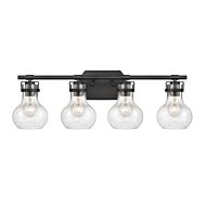 Salamanca 4-Light Bathroom Vanity Light in Matte Black