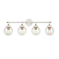 Boudreaux 4-Light Bathroom Vanity Light in Matte White