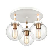 Boudreaux 3-Light Semi-Flush Mount in Matte White