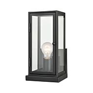 Foundation 1-Light Outdoor Wall Sconce in Matte Black