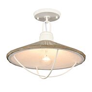 Cape May 1-Light Semi-Flush Mount in White Coral