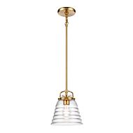 Current 1-Light Pendant in Satin Brass