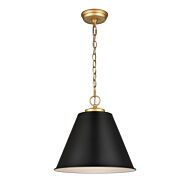 Vellus 1-Light Pendant in Matte Black