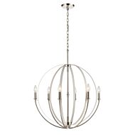 Rotunde 6-Light Chandelier in Matte White