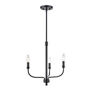 Newland 3-Light Chandelier in Matte Black