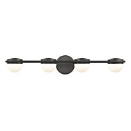 Nelly 4-Light LED Bathroom Vanity Light in Matte Black